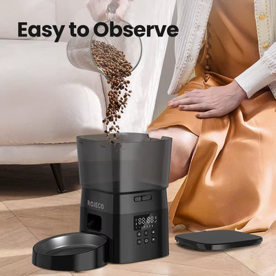 Automatic Dog Feeder Smart Food Kibble Dispenser for Pet Cats Auto Food Storage Container Button Version Dog Feeding Bowl