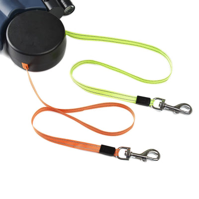 Retractable Dog Leash Lead for Small Dogs Cats Outdoor Walking with Lights Puppy Long Nylon Traction Rope Yorkshire Supplies