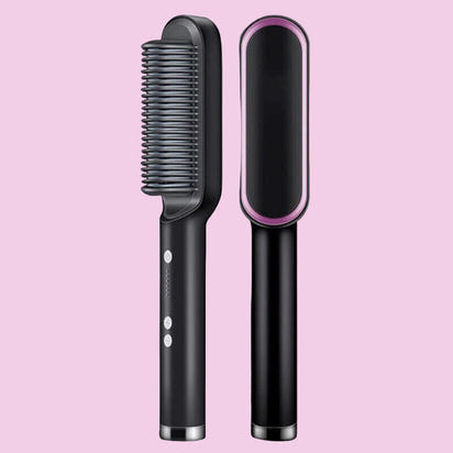 Hair Straightener Brush Straightening Curler Hot Comb Electric Adjustable Heat