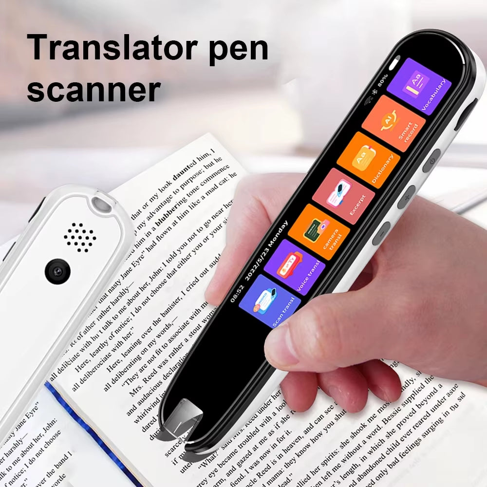 MD04 Smart AI Scan Pen BT Translator Voice Multi 134 Languages Support 3.38 Inch Touch Screen Photo Offline Record Translation