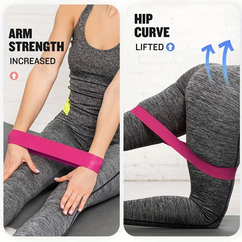 5Pcs Fitness Elastic Band Resistance Band Yoga Exercise Training Gym Fitness Sports Ring Sports Crossfit Resistance Bands