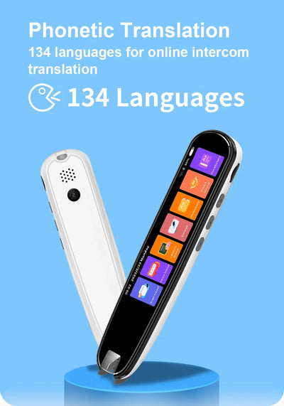 MD04 Smart AI Scan Pen BT Translator Voice Multi 134 Languages Support 3.38 Inch Touch Screen Photo Offline Record Translation