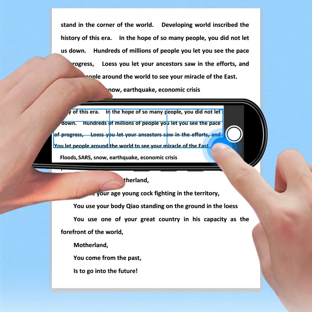 MD04 Smart AI Scan Pen BT Translator Voice Multi 134 Languages Support 3.38 Inch Touch Screen Photo Offline Record Translation