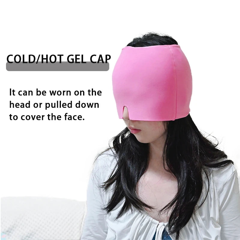 Gel Cold Headache Ice Cap Migraine Relief Pressure Relaxation Pain Head Heat Treatment Eye Mask Stress Pain Relief Sleep Tool