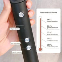 Hair Straightener Brush Straightening Curler Hot Comb Electric Adjustable Heat