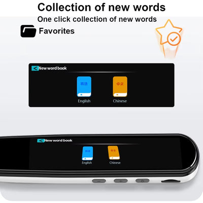 MD04 Smart AI Scan Pen BT Translator Voice Multi 134 Languages Support 3.38 Inch Touch Screen Photo Offline Record Translation