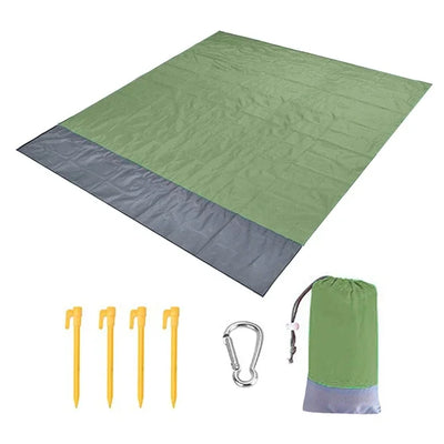 2X2.1M Waterproof Pocket Beach Mat Blanket Folding Camping Mattress Portable Lightweight Mat Outdoor Picnic Mat Sand Beach Towel