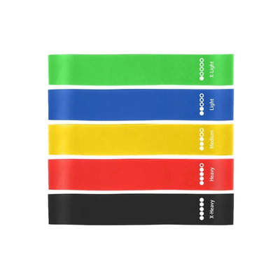 5Pcs Fitness Elastic Band Resistance Band Yoga Exercise Training Gym Fitness Sports Ring Sports Crossfit Resistance Bands