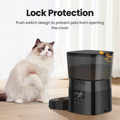 Automatic Dog Feeder Smart Food Kibble Dispenser for Pet Cats Auto Food Storage Container Button Version Dog Feeding Bowl
